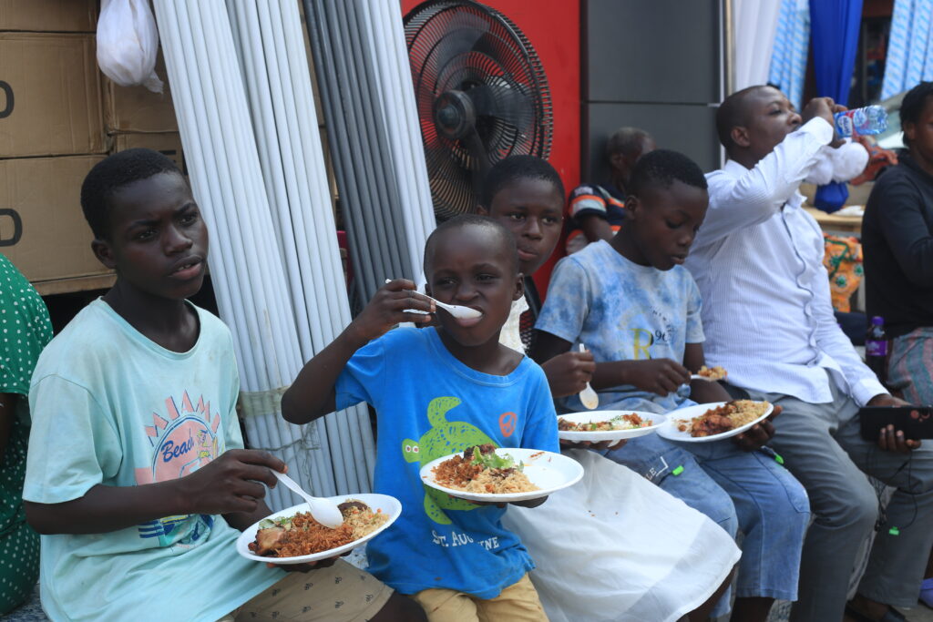 Distributing clothes and essentials to restore dignity